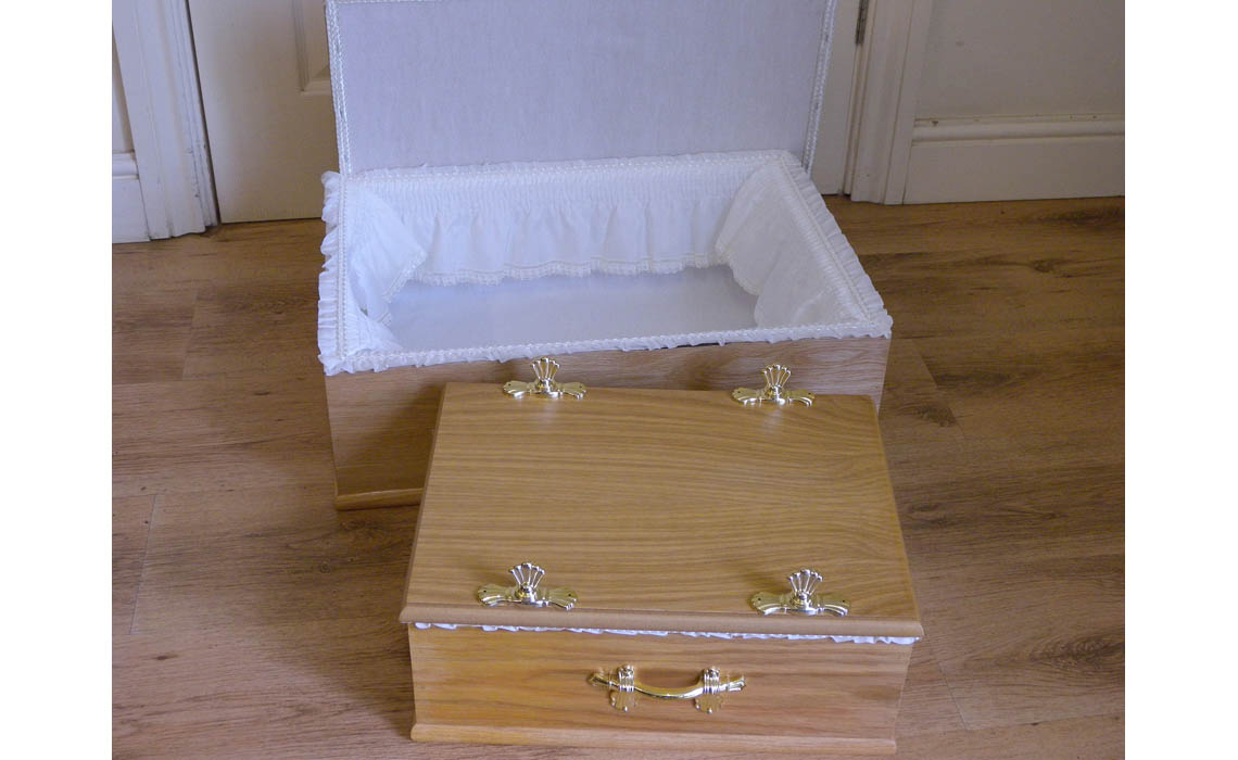 Oak Veneer Coffin